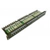 OEM 19" patch panel 24port Cat5E, STP, blok UNI 110, vyväz. lišta, 1U čierny PATCHP24PHZF