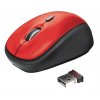 TRUST Yvi Wireless Mouse - červená, červená, USB, bezdrôtová 19522
