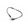 Gembird audio adaptér 3.5 mm 4-pin (F) na 2 x 3.5 mm stereo jack (M), kovové, kábel 0.2m CCA-418M