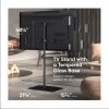 ONKRON Univerzálny podlahový TV stojan so sklenenou základňou pre 30"-60" TV do 41 kg, čierna VESA: 100x100 - 400x400 TS5065-B