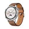 Huawei Watch GT 4/46mm/Silver/Elegant Band/Brown Phoinix-B19L
