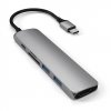 Satechi USB-C Slim Multiport adaptér V2 - Space Gray Aluminium ST-SCMA2M