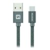 Swissten Datový Kabel Textile Usb / Usb-C 2,0 M Šedý 71521302