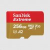 Karta SanDisk micro SDXC 256GB Extreme (190 MB/s Class 10, UHS-I U3 V30) + adaptér SDSQXAV-256G-GN6MA