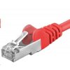 PREMIUMCORD Patch kábel CAT6a S-FTP, RJ45-RJ45, AWG 26/7 1m červený sp6asftp010R