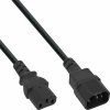 Kábel sieťový 230V predlžovací, C13 - C14, 1m, 1.00mm, 10A, čierny L30321