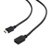 Kábel CABLEXPERT HDMI-HDMI 4,5m, 1.4, M/F tienený, pozlátené kontakty, predlžovací, čierny CC-HDMI4X-15
