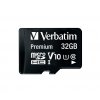 Karta VERBATIM MicroSDHC 32GB Premium, U1 + SD adaptér 44083