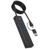 RAIDSONIC ICY BOX USB Hub, 7port, USB A+C/ 4xA+3C IB-HUB1737-C3