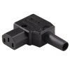 Konektor sieťový 230V/F IEC C13, zahnutý 90° cs220/f90