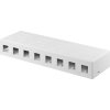 WENTRONIC Patch panel 8port, Keystone na stenu 79426