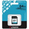 KINGSTON Canvas Go! Plus SD karta, 64 GB, 200MB/s SDG4/64GB