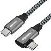 PremiumCord USB-C 3.2 gen 2, zahnutý, oplet, 2m ku31cu2