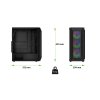 EVOLVEO Xenon, Midi Tower/4x ARGB/mesh+sklo XENON-BK-4