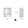EVOLVEO Xenon, Midi Tower / 4x ARGB / mesh + sklo XENON-WH-4