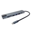 PremiumCord USB-C na HDMI + USB3.0 + USB2.0 + PD + SD/TF + RJ45 adaptér ku31dock16