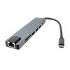 PremiumCord USB-C na HDMI + USB3.0 + USB2.0 + PD + SD/TF + RJ45 adaptér ku31dock16