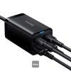 Baseus rýchlonabíjačka do siete GaN3 Pro, 2x USB-C, 2x USB 65W čierna 6932172600334