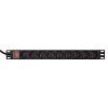 GEMBIRD EG-PDU-9F2F, Rozvodný panel, 9x FR, 1U EG-PDU-9F2F