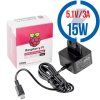 RASPBERRY USB-C adaptér Raspberry Pi 4B 3A čierny RB-NETZTEIL4-B