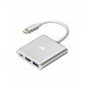 TB Adapter USB C 3w1 HDMI USB PD srebrny s