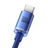 Baseus CAJY000503 Crystal Shine Series Dátový Kábel USB - USB-C 100W 2m Blue 6932172602840