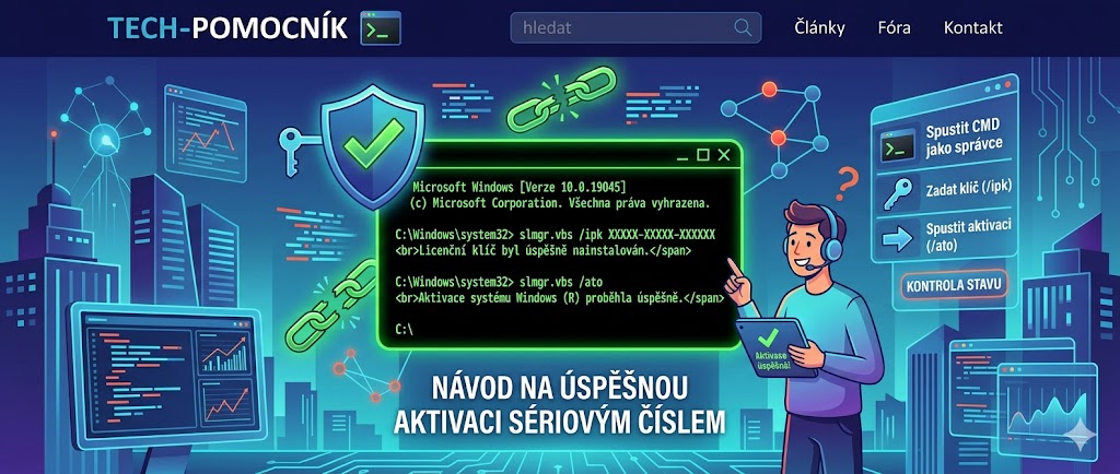 Aktivace Windows pomocí příkazové řádky