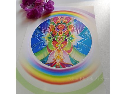 Tisk A4 - Mandala - léčení skrze Lásku l.