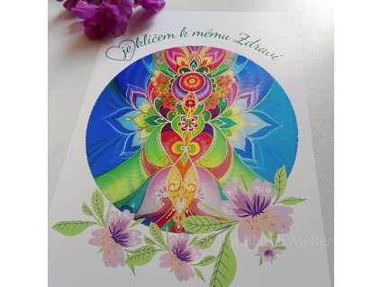 Tisk A4 - Mandala - léčení skrze Lásku ll.