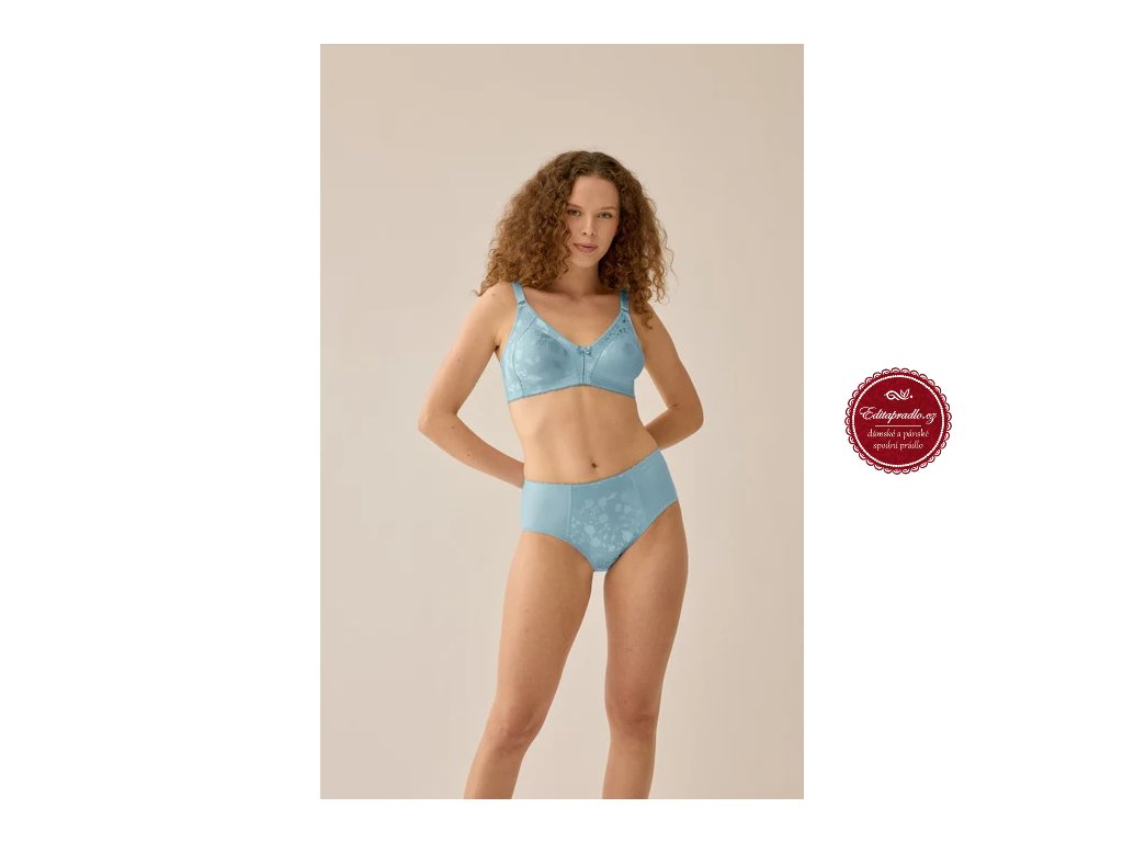 Zmenšující podprsenka se vzorem Minimizer Naturana 5363 Aquamarin