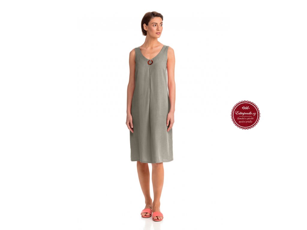 Letní dámské šaty Vamp 14443 (Barva KORÁLOVÁ, Velikost L/42)