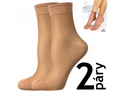 LADY socks beige 2 znamka