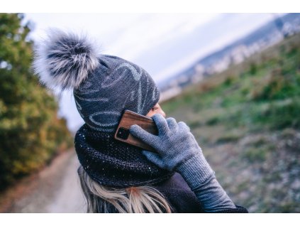 Set rukavice cepice seda 02