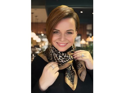 Dámský elegantní stylový šátek LEOPARD