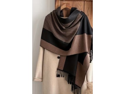 šala hnědo černá