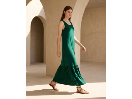 Vamp 24492 elegantní dlouhé šaty Smaragd