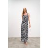 Luxusní dlouhé viskózové šaty na ramínka Vamp 16463