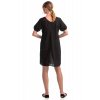 Dámské jednobarevné šaty Vamp 14424 (Barva ČERNÁ, Velikost S/38)