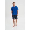 Luxusní pánské pyžamo krátké MODRÉ VAMP 19602