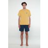 Luxusní pánské pyžamo krátké ŽLUTÉ Vamp 20937