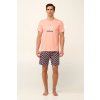Luxusní pánské pyžamo krátké PINK CORAL VAMP 22660