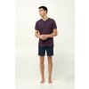Luxusní pánské pyžamo krátké Blue VAMP 23614
