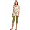Dvoudílné dámské pyžamo Vamp 14119 (Barva ZELENÁ/KVĚTINOVÝ MOTIV, Velikost M/40)