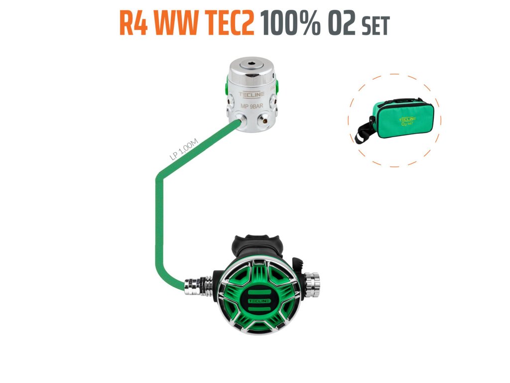 Regulátor R4 WW TEC2 100% O2 M26x2, stage set
