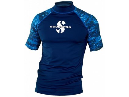Lycrové triko Scubapro RASH GUARD AEGEAN UPF50, krátký rukáv - pánské