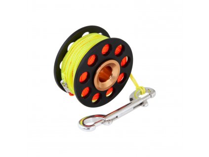 Cívka s rotujícím navijákem a nerez karabinou