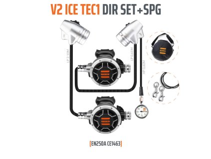 Regulátor V2 ICE TEC1 DIR SET s manometrem EN250:2014