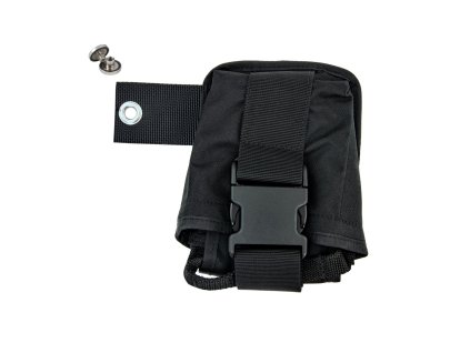 Měkká kapsa na závaží pravá Comfort měkká, na backplate - s vnitřní kapsou  (max. 4kg) se šroubem a matkou černá