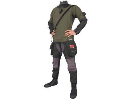 Trilaminátový suchý oblek Solo Expedition NATO zelená