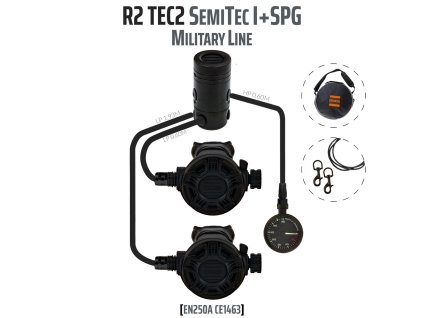 Regulátor R2 TEC2 SemiTec s manometrem - MILITARY